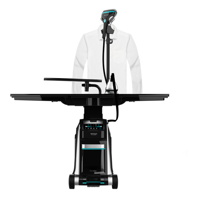Centrale vapeur intelligente Total Iron 10100 Pro. Centrale vapeur intelligente, défroisseur et horizontal, aspiration et soufflerie, 5 programmes pour 5 tissus, 220 g/min et 5 bars