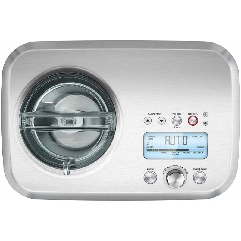 Sage - The Smart Scoop Ice Cream Maker - Self-Cooling Machine - Manual & Automatic Modes - Brushed Stainless Steel