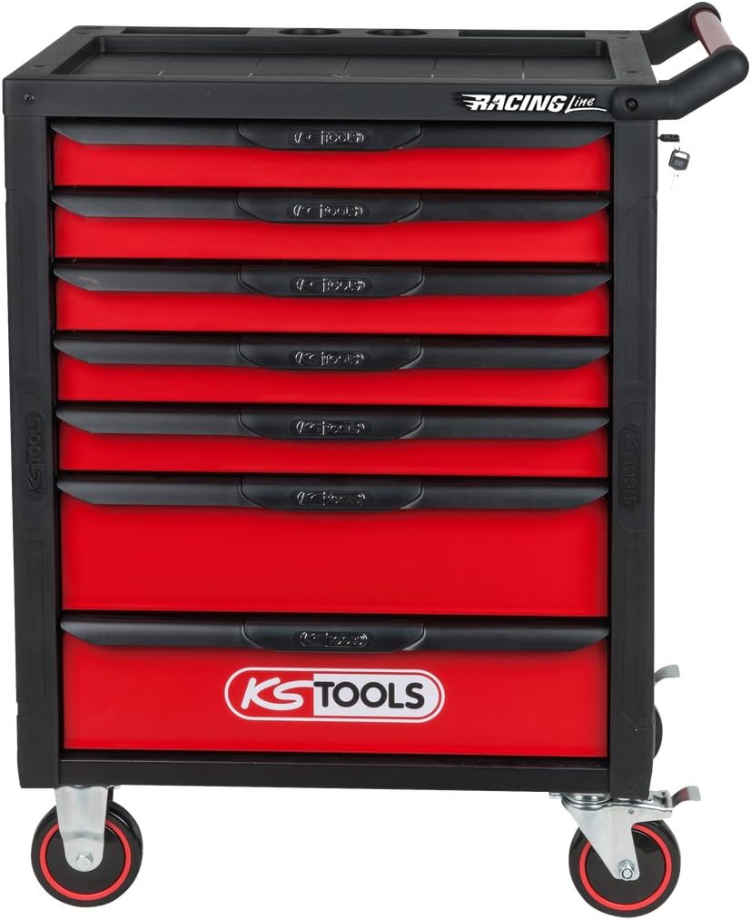 KS Tools 826.0007 RACINGline Black/RED Tool Cabinet with 7 Drawers