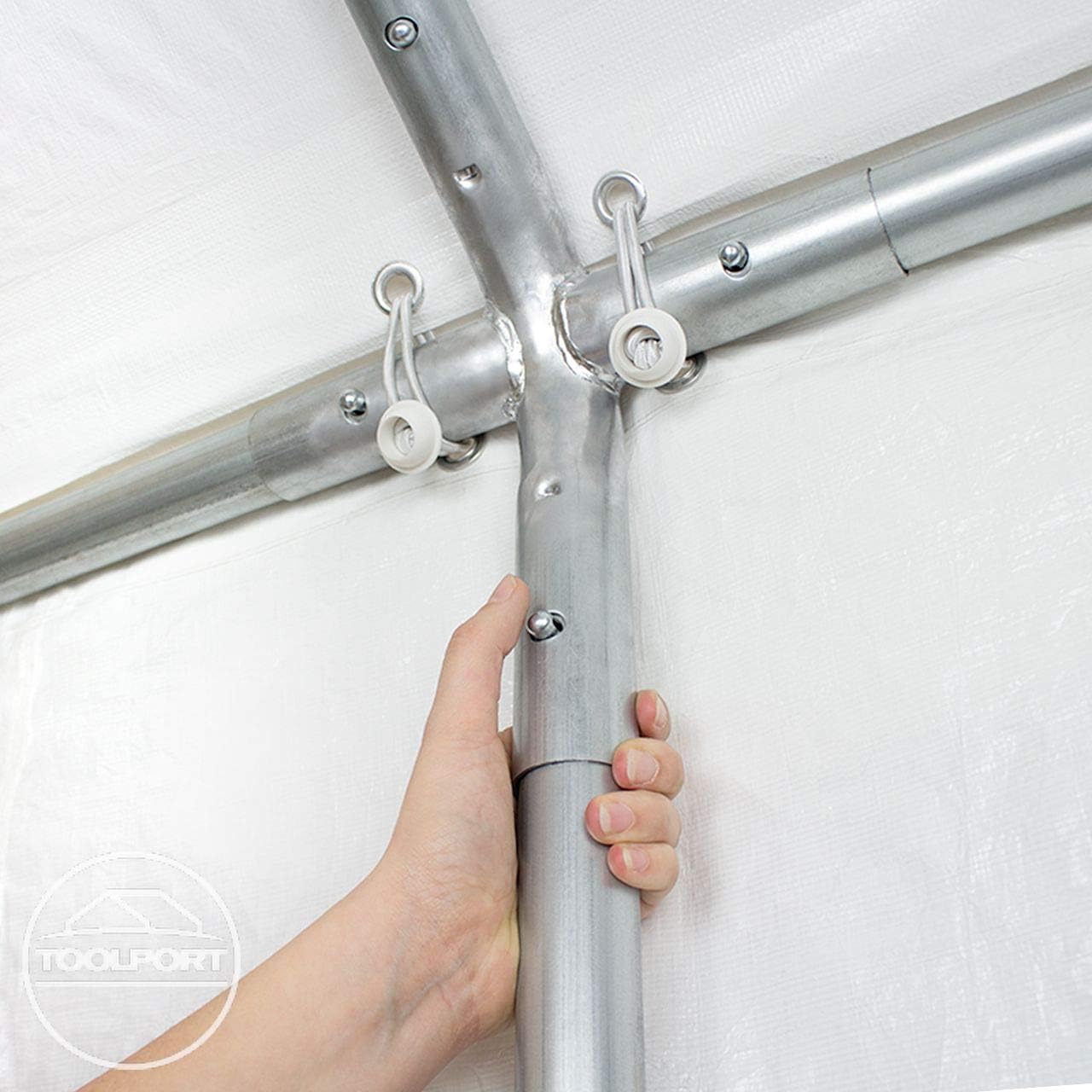 TOOLPORT Tente de réception 3x2 m pavillon Blanc bâche PE 350 N imperméable Tente de Jardin