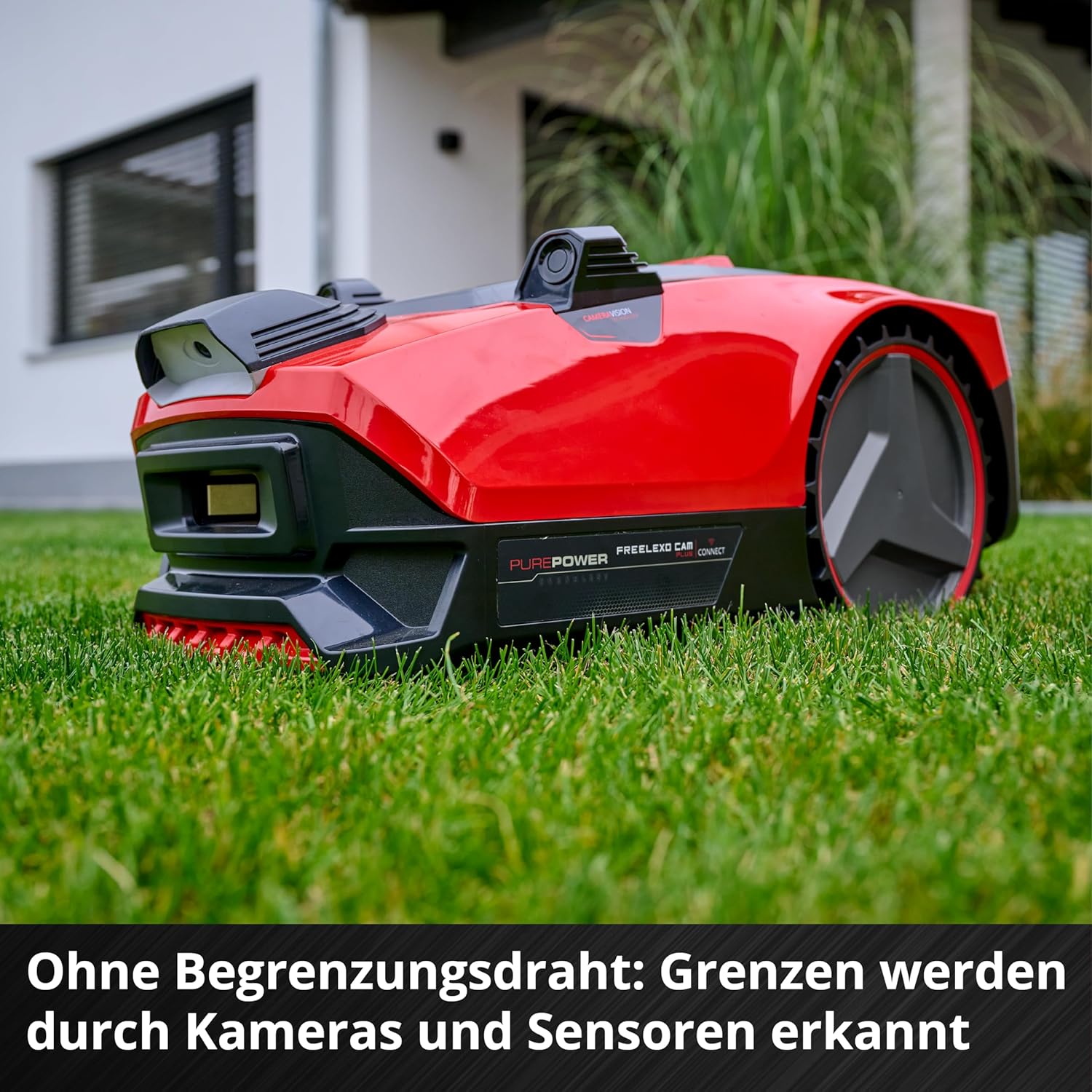Einhell Freelexo Cam Plus 600 Power X-Change Robotic Lawnmower (18 V, Camera Instead of Boundary Wire, for 600 m², WiFi, Brushless, up to 25% Gradient, Includes 4.0 Ah Plus Battery)