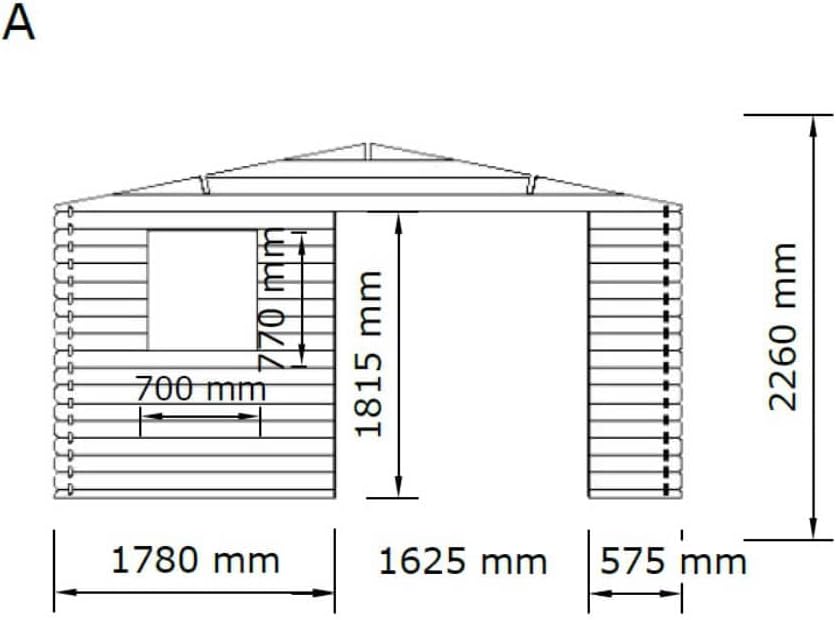 Garden shed wooden shed 4 x 3 m