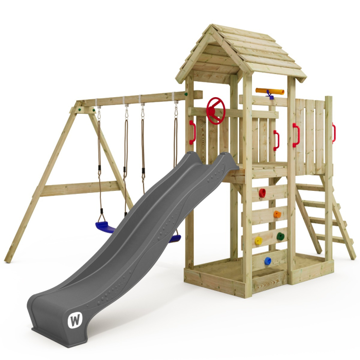 Climbing frame with wooden roof Wickey MultiFlyer
