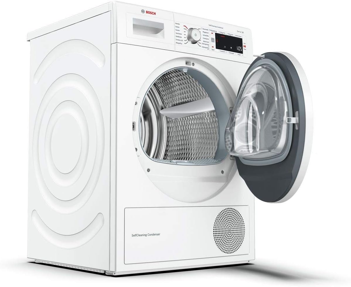Bosch WTW87541 Series 8 Heat Pump Dryer / A++ / 259 kWh per Year / 9 kg / White with Glass Door / AutoDry / SelfCleaning Condenser™ / Sensitive Drying System [Energy Class A++]