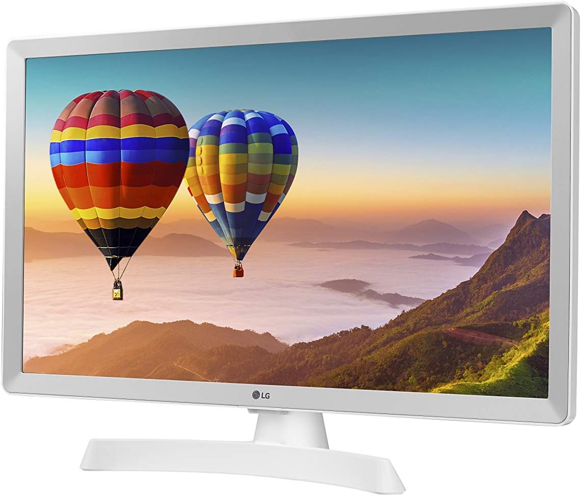 LG - 24TN510S- WZ - Smart TV-Monitor, 24, HD LED screen (1366 x 768, 16:9, DVB-T2/C/S2, WiFi, Miracast, 10 W, 2 x HDMI 1.4, 1 USB 2.0, Optical, LAN RJ45, VESA 75 x 75)