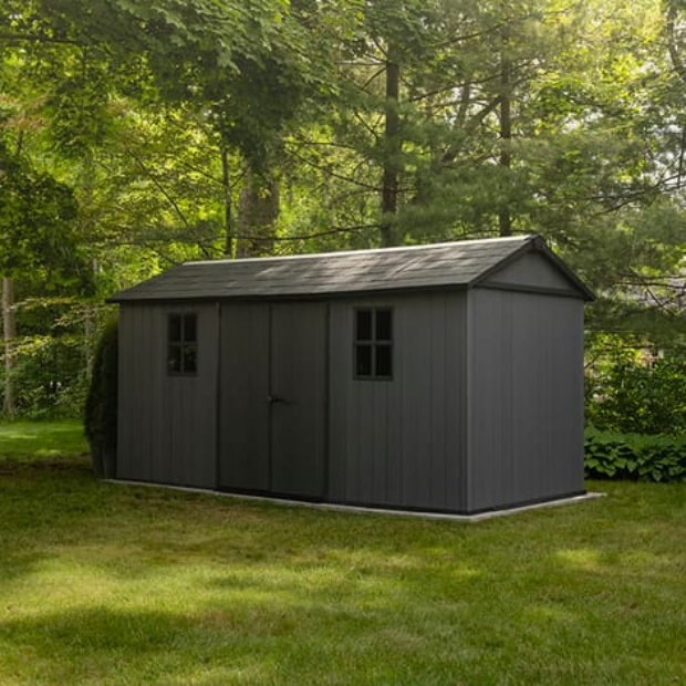 Newton Plus 7.5x15 Storage Shed - Grey