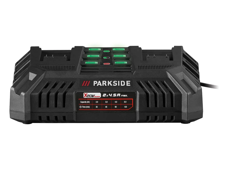 PARKSIDE Chargeur de batterie double PDSLG 20 B, 2 x 4,5 A, 20 V