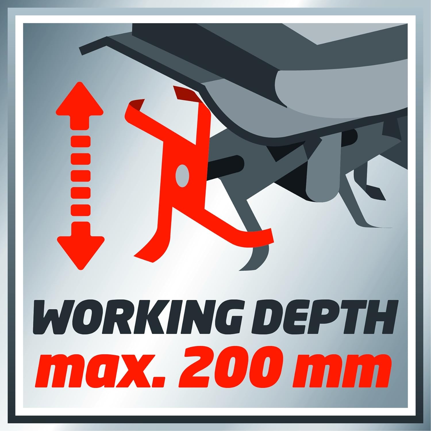 Einhell Electric tiller GC-RT 7530 (750 W, Working width 30 cm, Working depth 20 cm, 4 powerful tillers from 22 cm, Ergonomic and foldable handlebar)