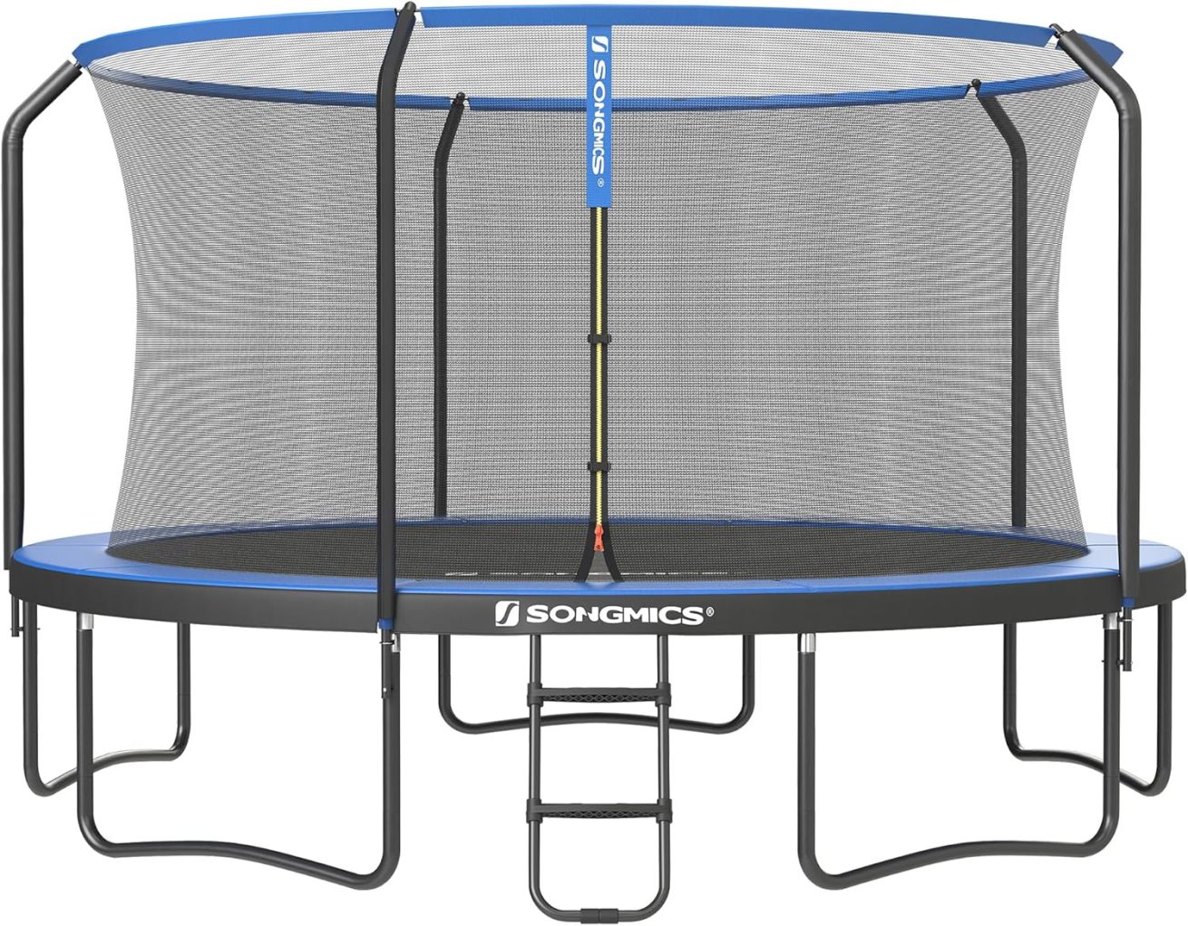 SONGMICS Outdoor Trampoline Ø 427 cm, Round Garden Trampoline with Safety Net and Ladder, Edge Cover, Padded Frame, for Childre
