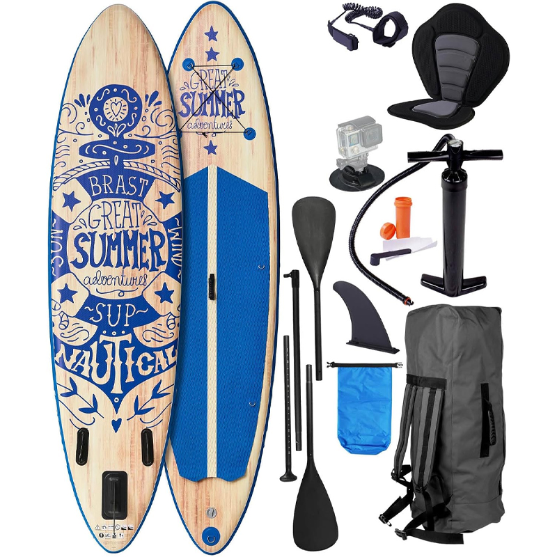 BRAST® SUP Board Summer Inflatable Stand Up Paddle Set 320 x 81 x 15 cm
