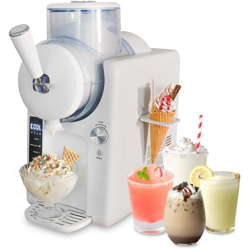 Unold Sofie 2-in-1 Soft Serve Ice Cream Maker and Slush Machine 48950 - Gelato at Home - 5 Frozen Dessert Programmes - 2L - 150W Self-Cooling Electric Compressor