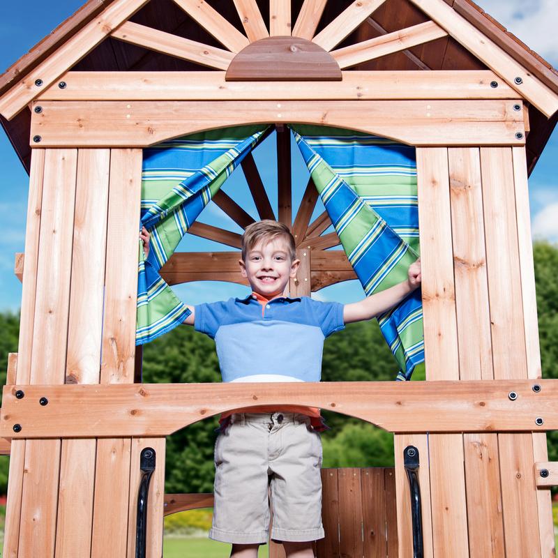 Caribbean Wooden Swing Set