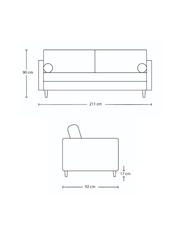 Scott contemporary style wooden sofa