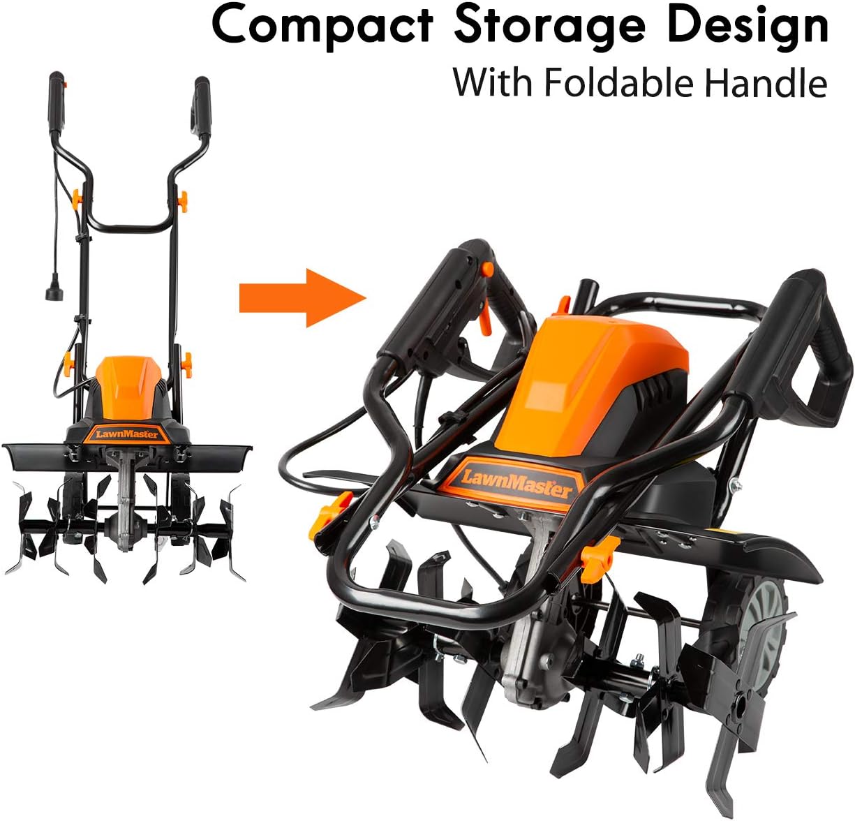 LawnMaster TE1318W1 Corded Electric Tiller 13.5-Amp 18