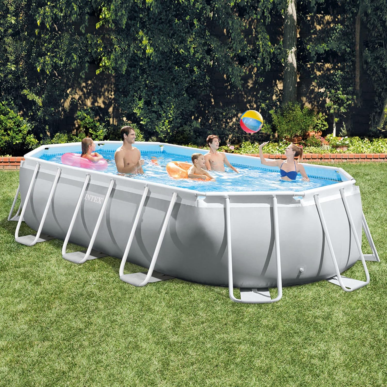 Intex kit Piscine Prism Frame Ovale Tubulaire (l) 5,03 x (l) 2,74 x (h) 1,22m