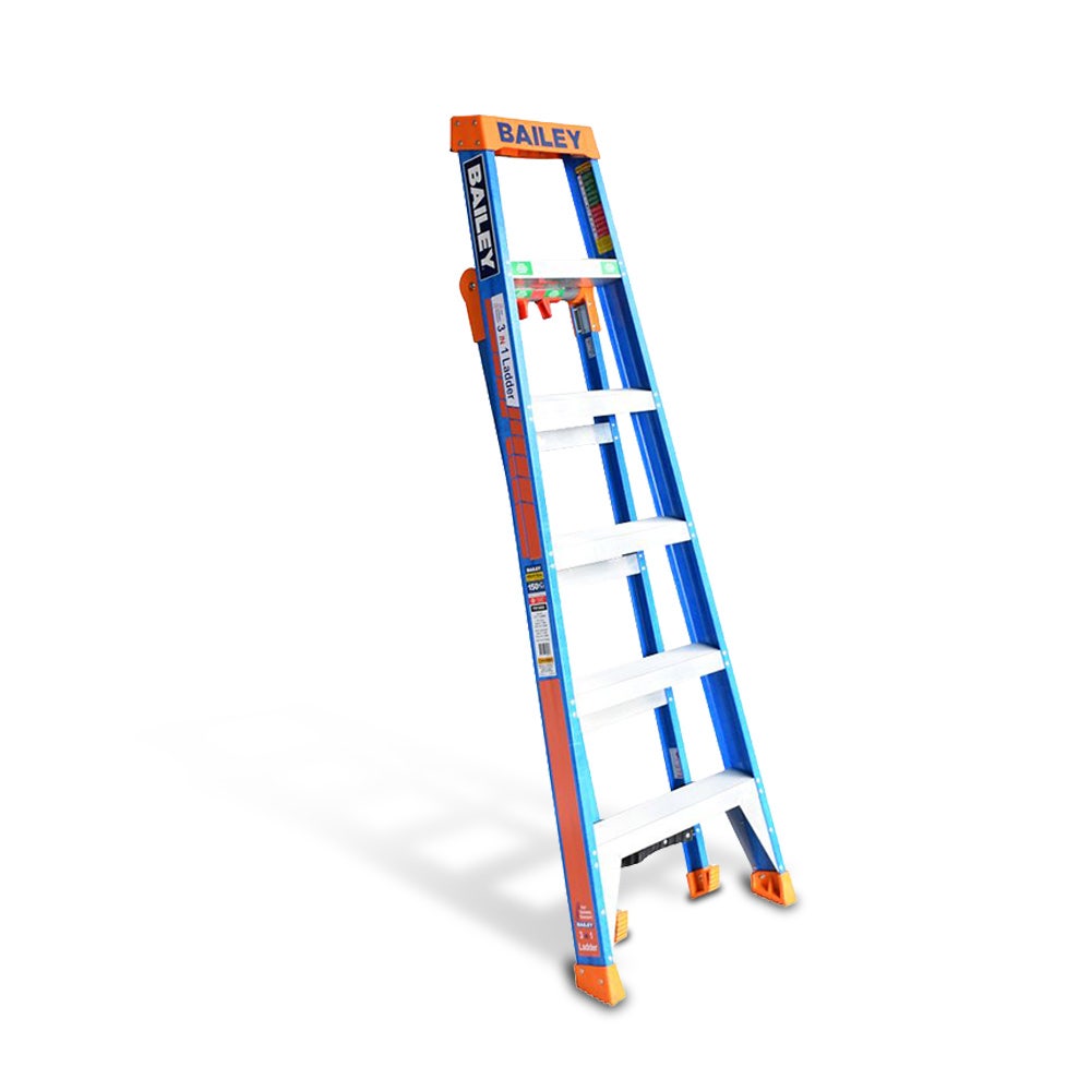 BAILEY 1.8m SLS 3-in-1 150kg Fibreglass Ladder FS13884