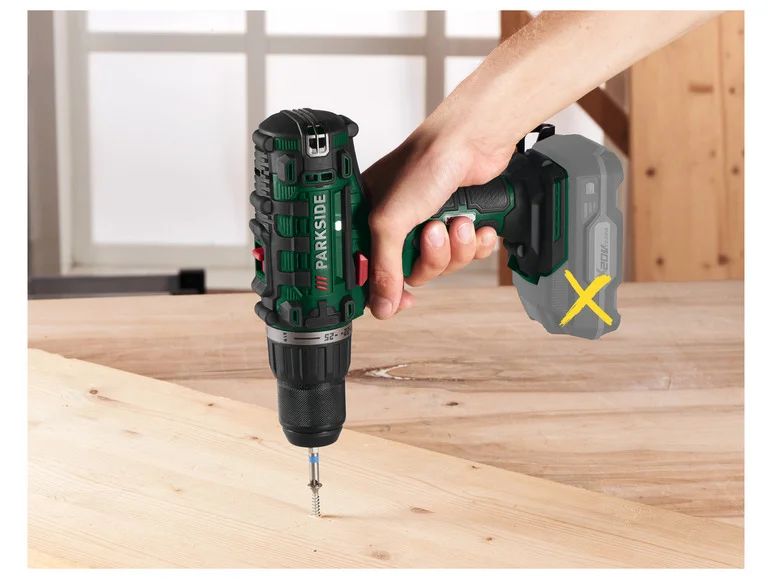 PARKSIDE Perceuse-visseuse sans fil PABS 20-Li G8, 20 V