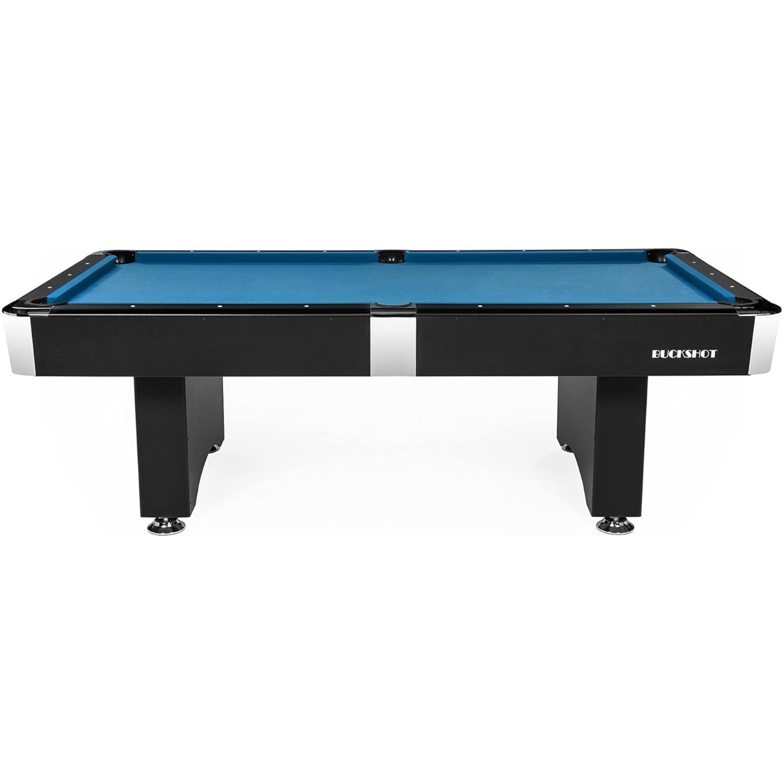 Buckshot Manhattan Billiard Table 8 ft (2.4 m) - 244 x 132 x 80 cm - 8-Foot Pool / Billiards Table with Ball Return and Accessories - 130 kg