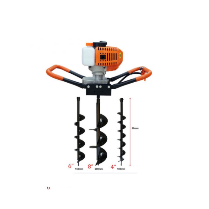 Motor gasoline drill for soil VIKI engine 52SS and Drilling 150 mm