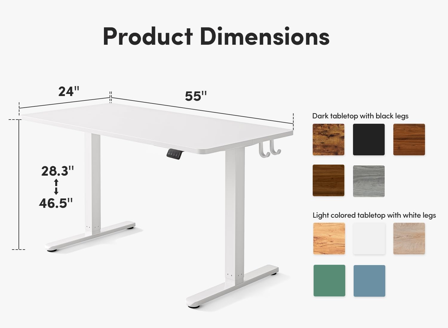 FEZIBO Bureau Assis Debout Électrique, 140 x 60 cmBureau Table Debout Réglable en Hauteur Acier T Pieds avec Système Anti-Collision, Panneau Contrôle à Fonctions Mémoires, Planche Blanc