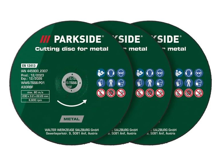 PARKSIDE Kit de disques à trononner ou ébavurer ou Disque à trononner diamanté,  230 mm