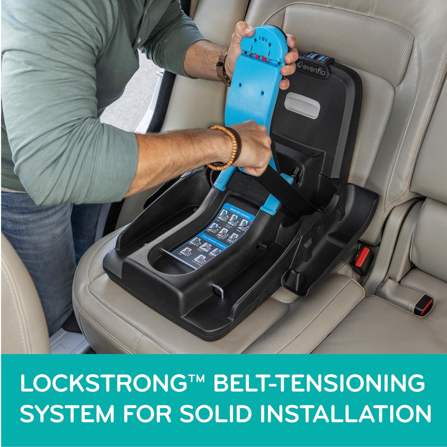 Evenflo Shyft DualRide baby car seat and stroller set with portable storage (Boone Gray)