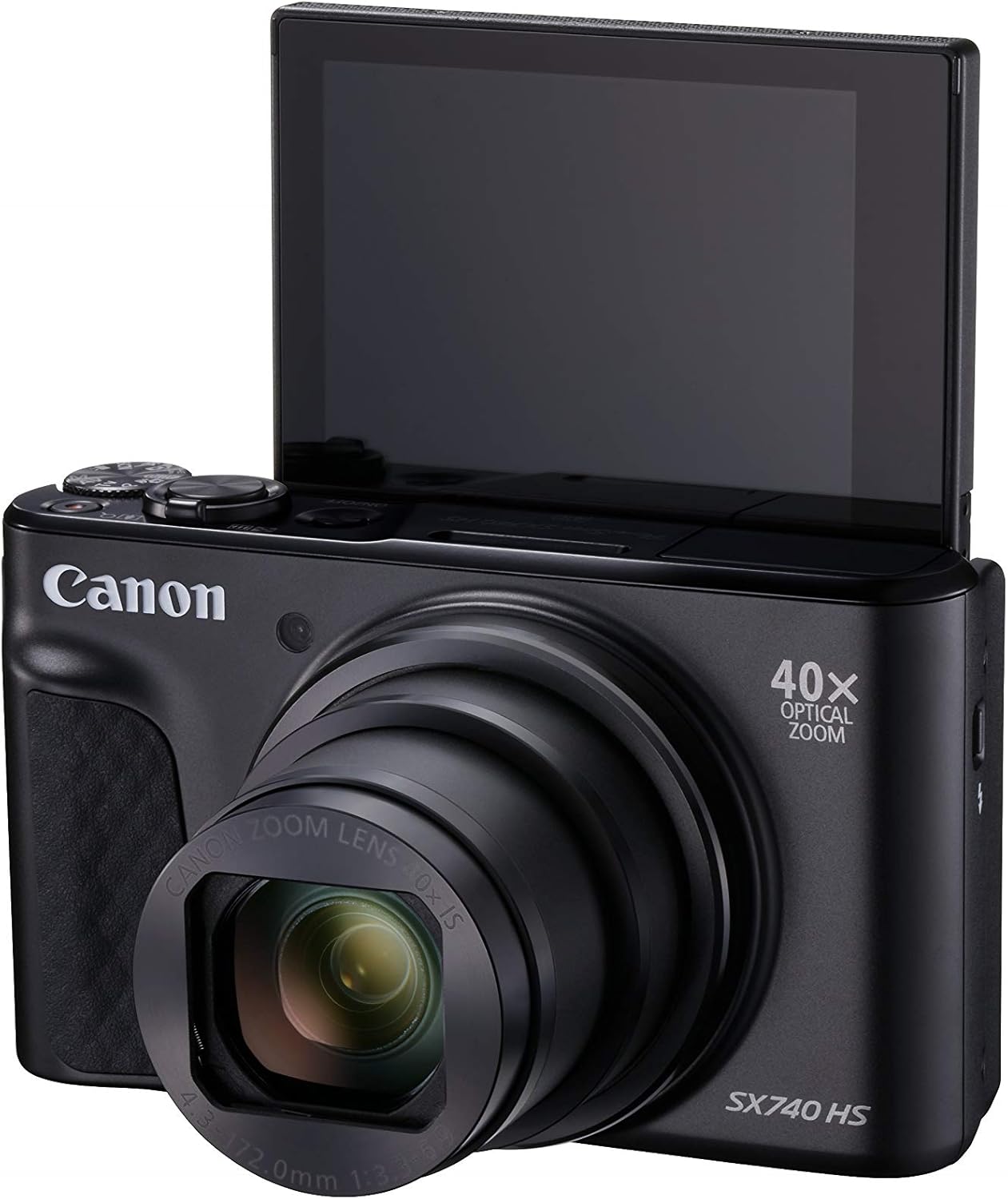 Canon SX740 HS PowerShot Digital Camera Black - Practical Compact Camera with 4K Resolution and Hybrid Autofocus - Canon Powershot Camera with 40x Optical Zoom - Auto Transfer via WLAN and Bluetooth