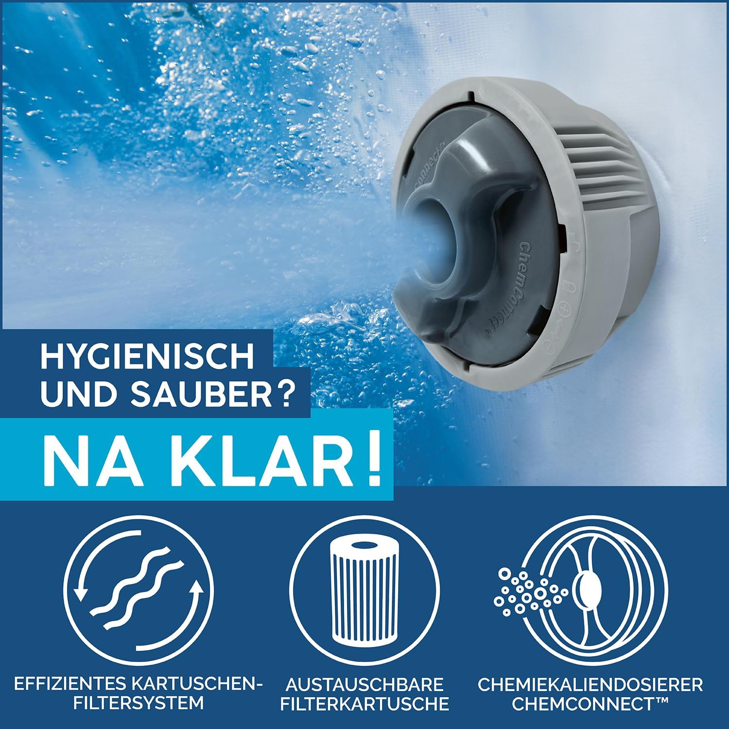 Bestway® LAY-Z-SPA XXL WLAN Whirlpool Mauritius AirJet 270 x 180 x 71 cm Oval