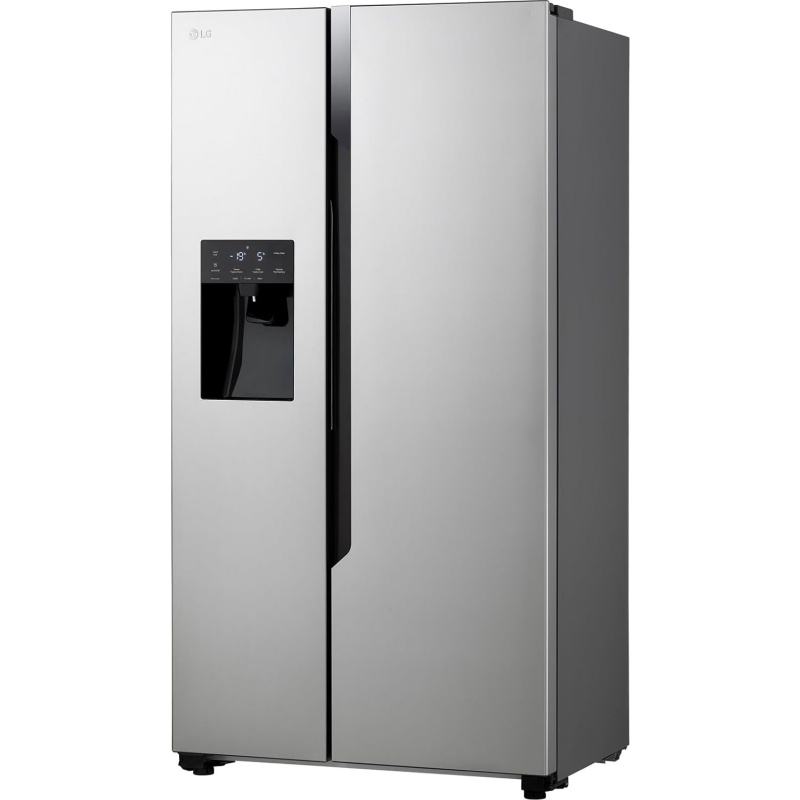 LG GSM32HSBEH, Class E, 562 L, Side-by-Side Refrigerator, Total No Frost, Ice, Crushed Ice and Water Dispenser, Water Tank, Express Cooling, 91.0 x 69.3 x 178.6 cm, Silver [Energy Class E]