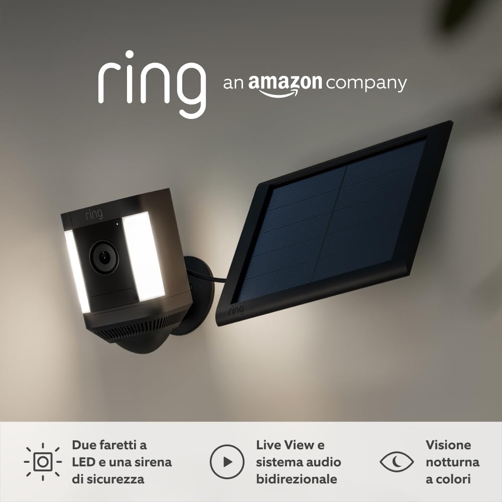 Ring Spotlight Cam Plus | DIY Outdoor Security Camera with Two-Way Audio | Ring Home: 30-Day Free Trial | 3 Cameras