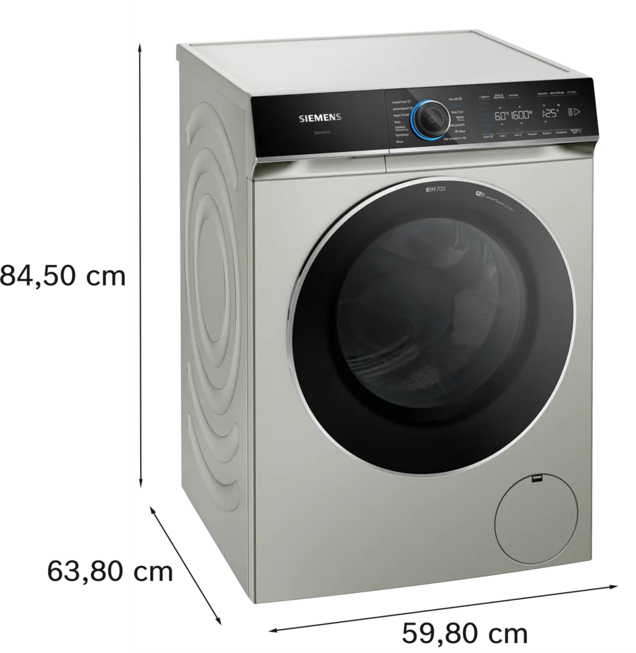 Siemens IQ700 Washing machine, front loader 10 kg , Silver inox WG56B2ATGB