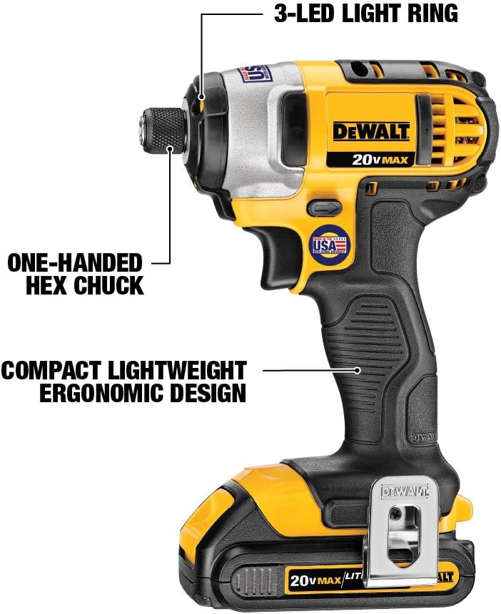 DEWALT 20V MAX Power Tool Combo Kit, 4-Tool Cordless Power Tool Set with 2 Batteries and Charger (DCK444C2)