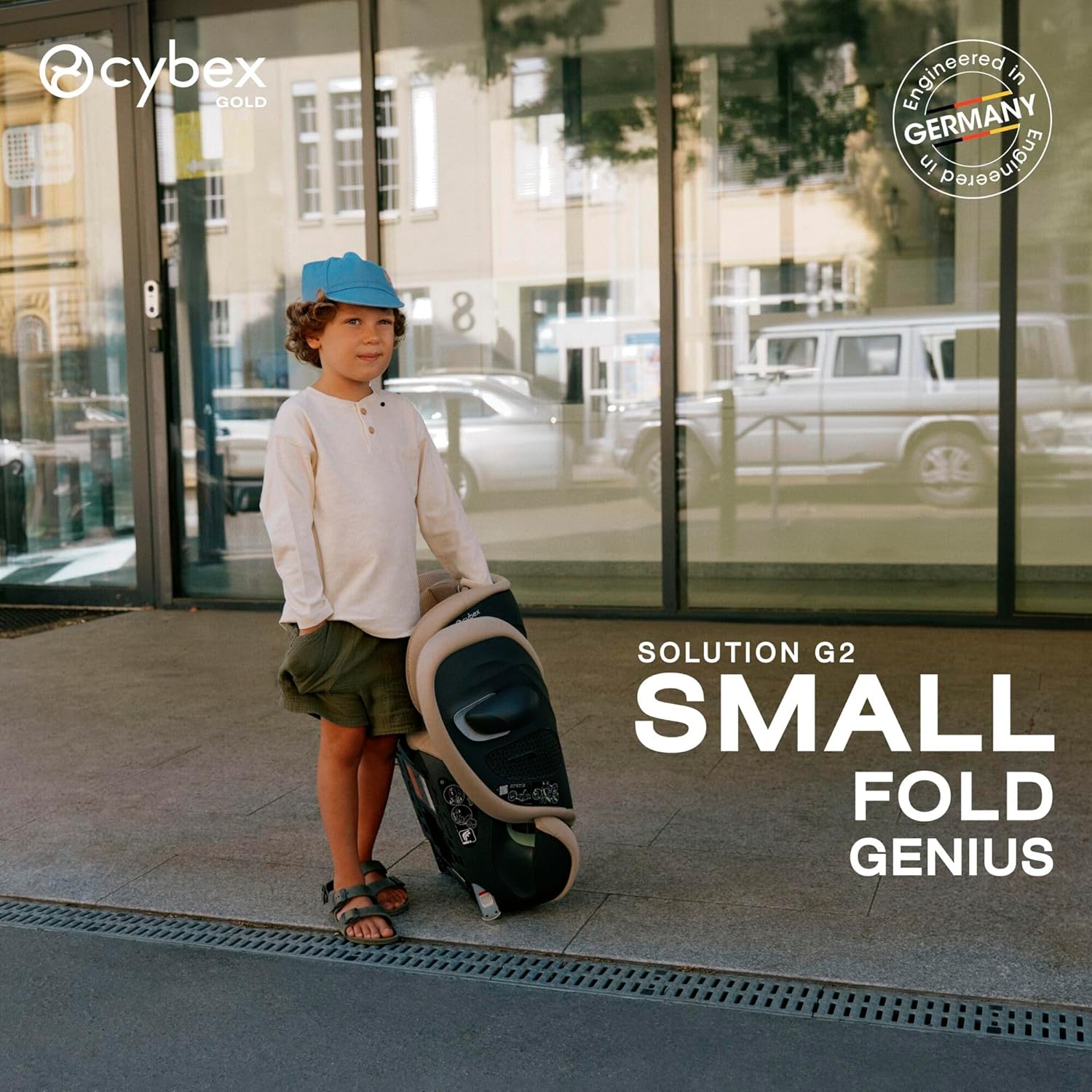 CYBEX Gold Solution G2 Plus Child Car Seat, From approx. 3 to 12 years (100-150 cm), Max. 50 kg, For cars with and without ISOFIX, Ocean Blue