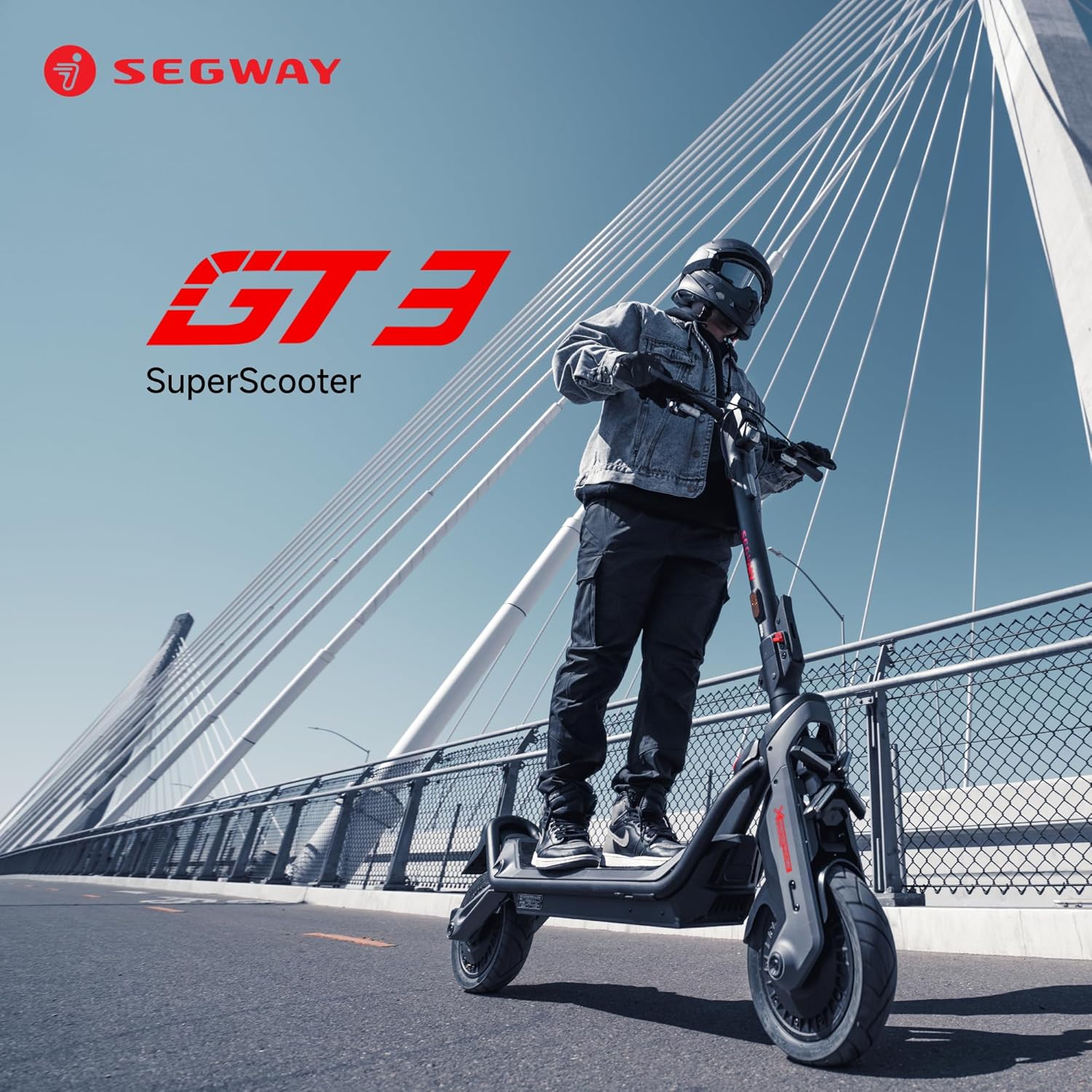 Segway GT3 D E-Scooter with Road Legal, 95 km Eco Mode Range, 84 km at 20 km/h, 150 kg Load Capacity, Double Hydraulic Suspension, Smart TFT Display, 2400W