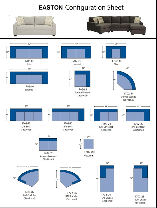 EASTON LOVESEAT WITH LEFT HAND FACING CHAISE SECTIONAL