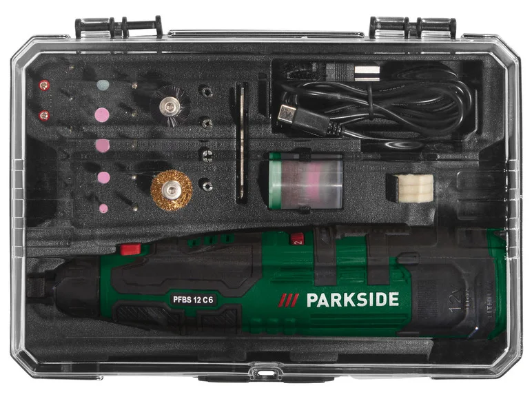 PARKSIDE Meuleuse-perceuse de précision PFBS 12 C6, 12 V