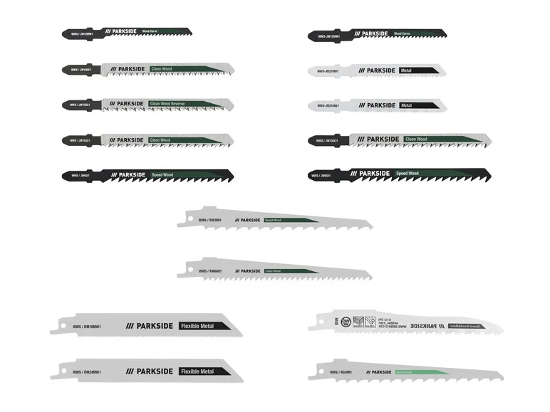 PARKSIDE Jeu de lames de scie sauteuse ou Jeu de lames de scie sabre