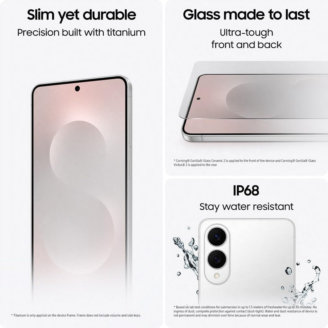 Samsung Galaxy S25 Edge AI Smartphone, Galaxy AI, Android Smartphone, 12GB Memory, 512GB Storage, 200 MP Camera, Long Battery Life, Titanium JetBlack, 3 Year Samsung Extended Warranty