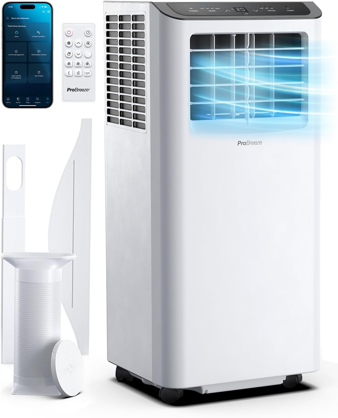 Pro Breeze® 12000 BTU Portable Air Conditioner - Smart Home WiFi