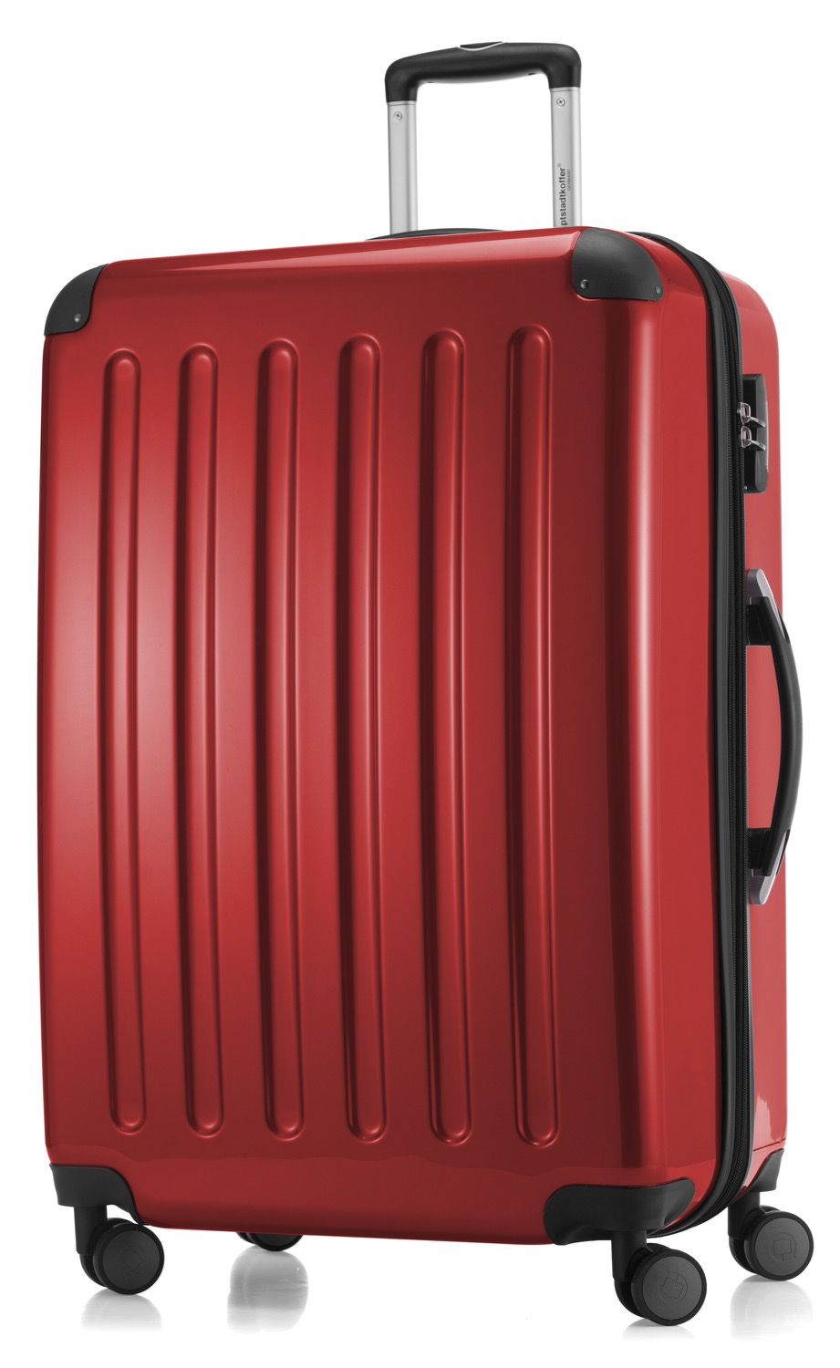 Alex - suitcase hard shell glossy black, 75 cm, 119 litres