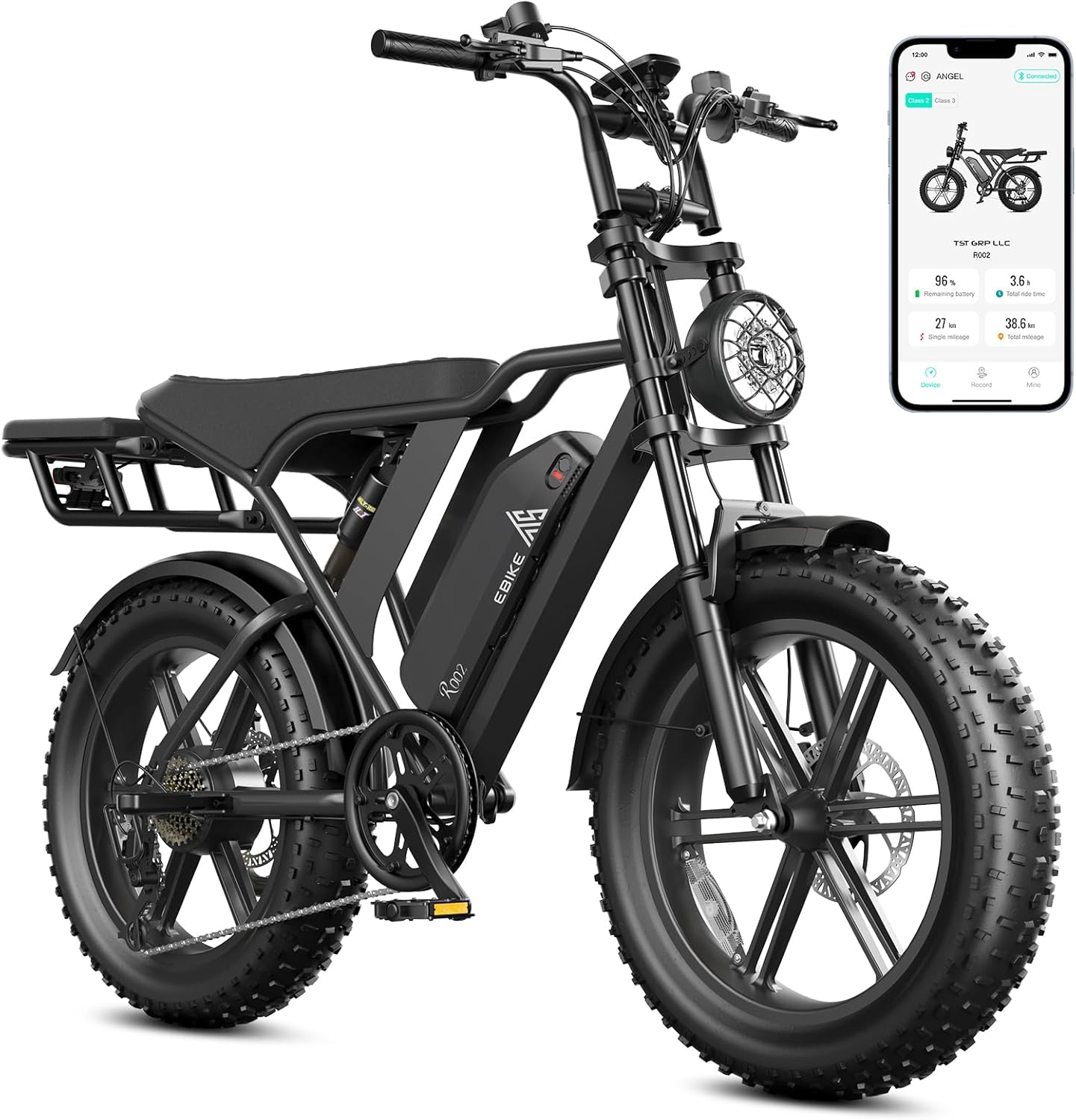 TST Electric Bike for Adults,750W-1500 W Peak Brushless Motor Fat Tire E Bike,48 V Removable Larger Battery,Electric Mountain Bike,with Hydraulic Suspension and 7-Speed E-Bike