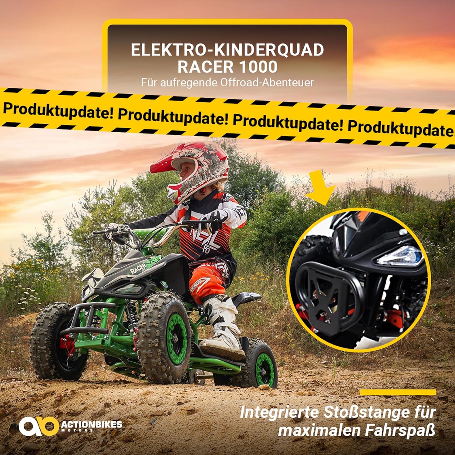 Actionbikes Motors Kids Quad Electric ATV Racer