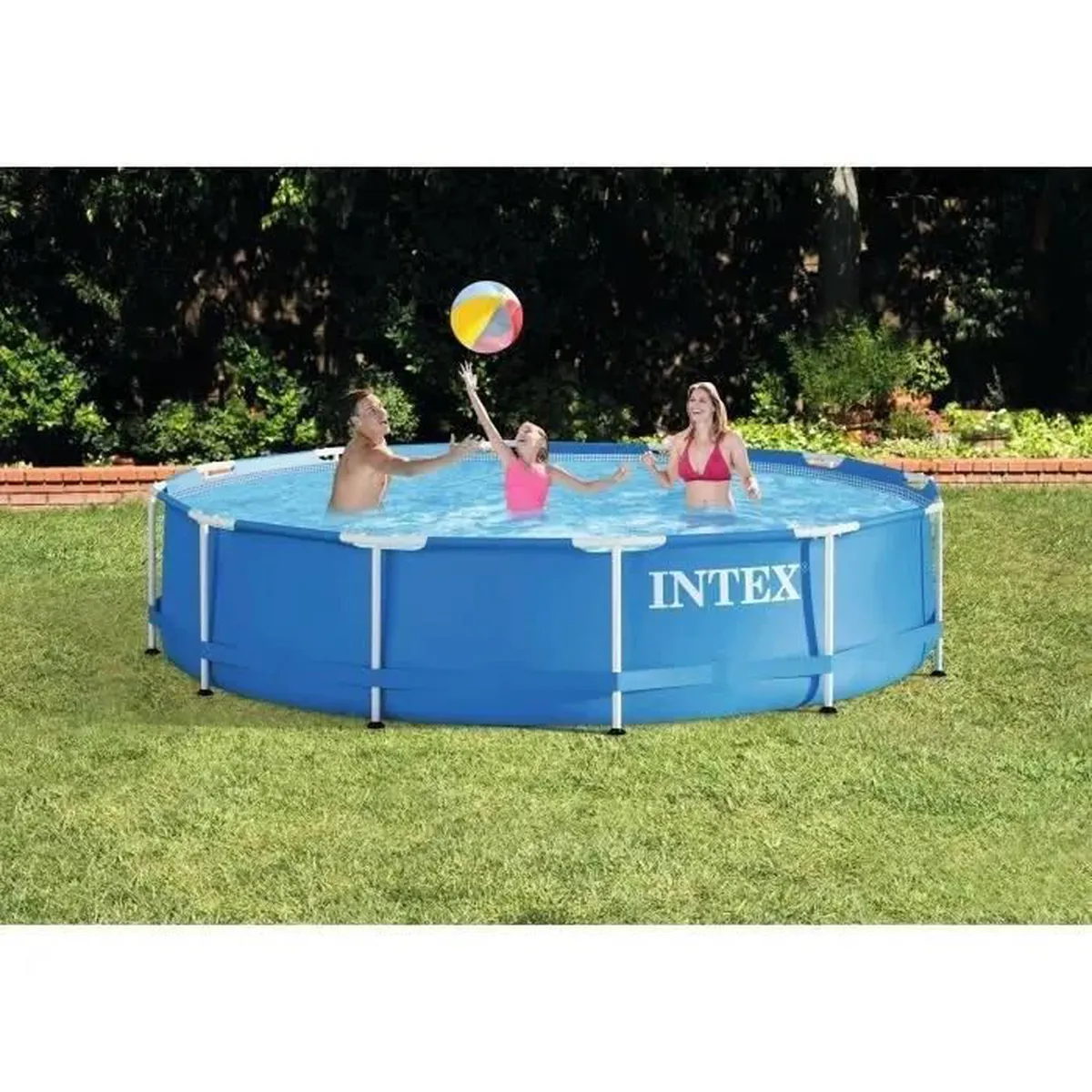 Intex - 28212NP - Kit piscinette metal frame ronde tubulaire ø 3,66 x 0,76m