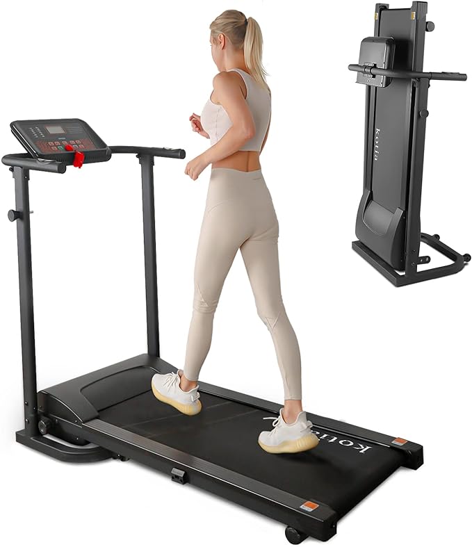 kotia Manual Treadmill Non Electric Treadmill with 10° Incline Small Foldable Treadmill for Apartment Home Walking Running (Mode GHN213)