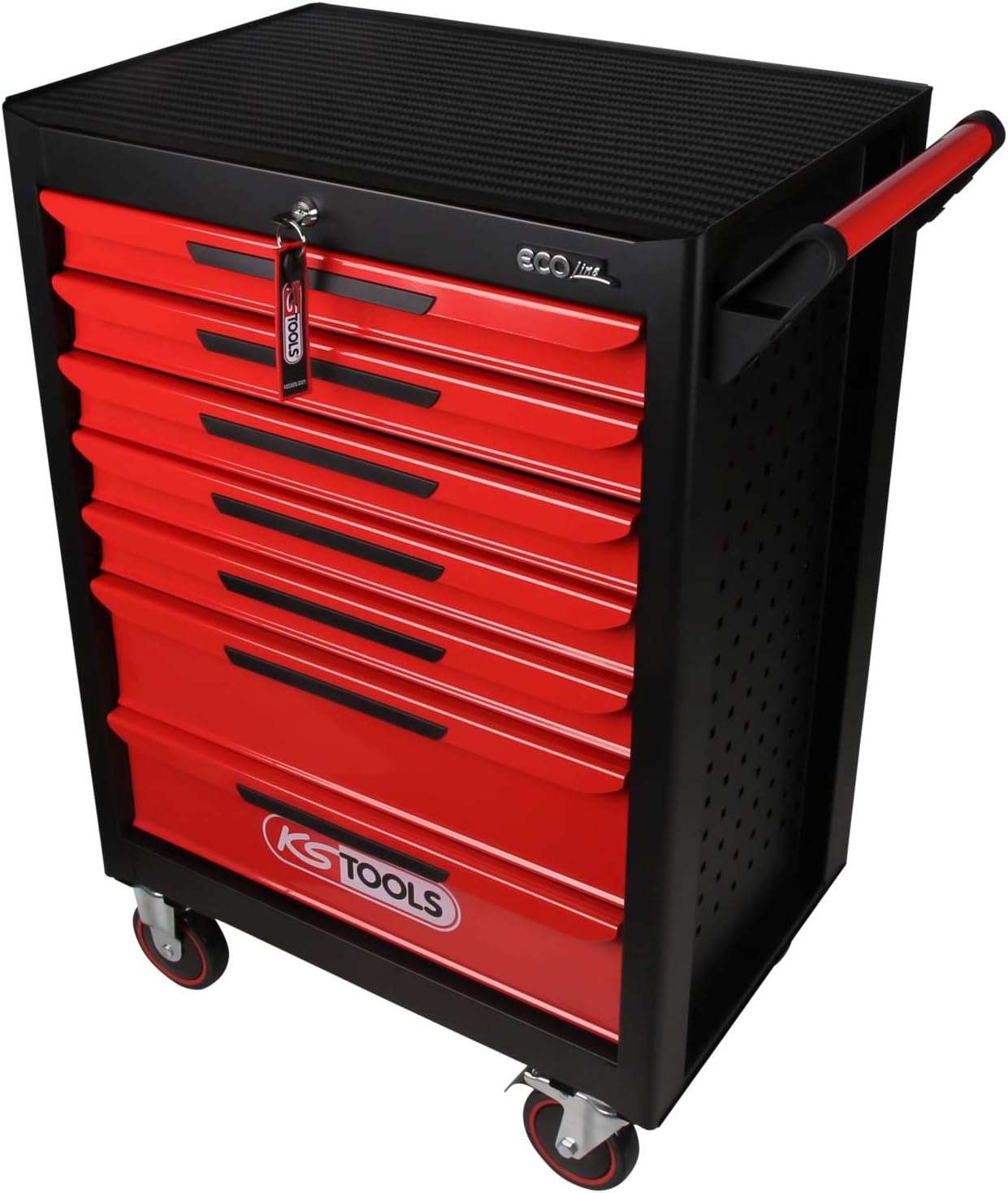 KS Tools ECOline 897.0007 Workshop Trolley with 7 Drawers Black/Red