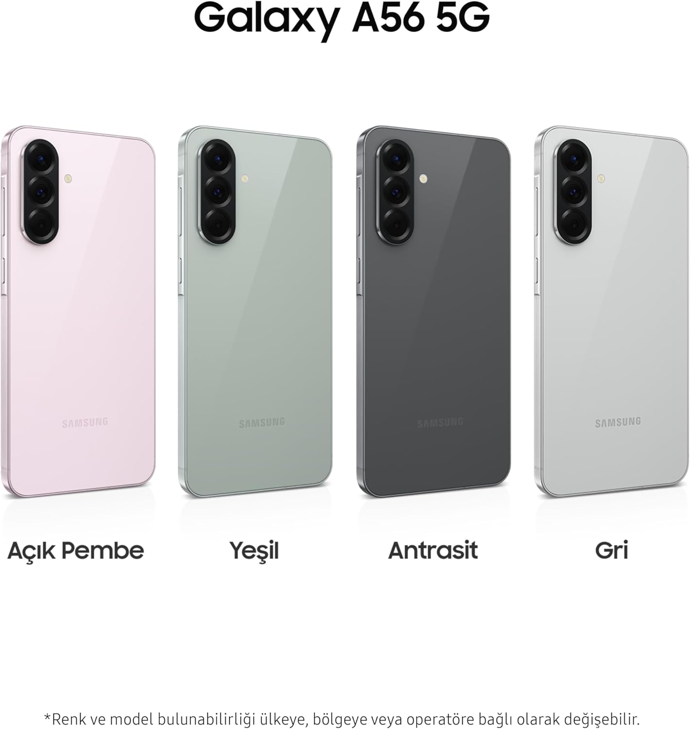 Samsung Galaxy A56 5G, Android Smartphone, 256GB Storage, 8GB RAM, Anthracite, 6x Operating System Upgrade, Big Screen, Long Battery Life, 8GB + 256GB