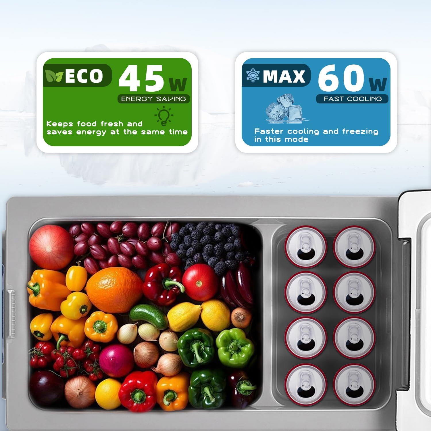 Alpicool CF35 35L Compressor Car Refrigerator, Portable Camping Fridge DC 12v Freezer for TruckCampervanRVBoat, -20℃ to 20℃ [Energy Class C]