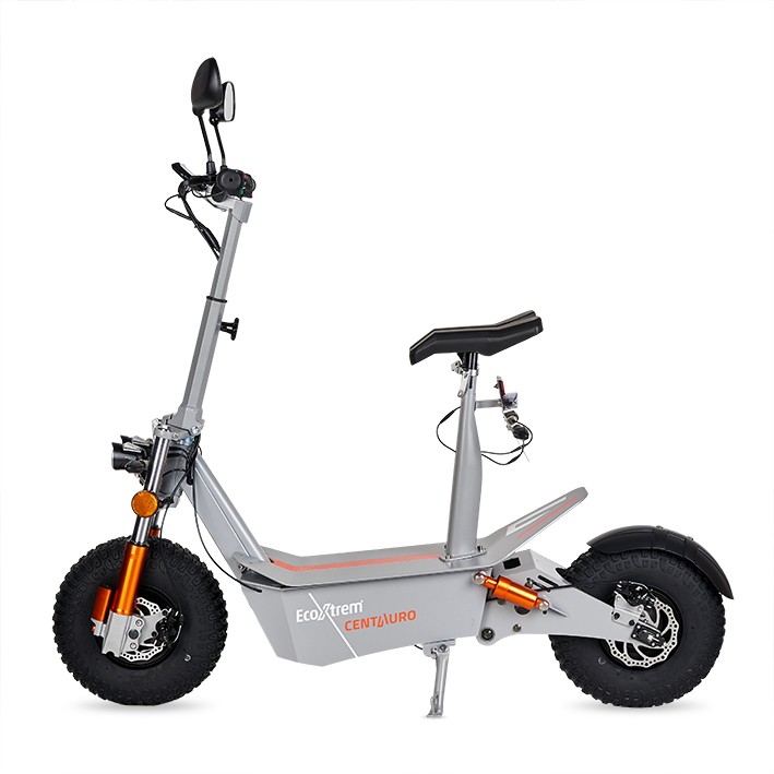 PATINETE ELÉCTRICO CENTAURO MATRICULABLE GRIS CON ASIENTO Y PANTALLA LCD XXL