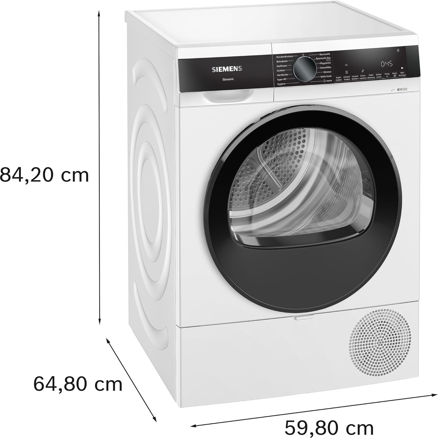 Siemens WQ33G2D40, iQ500 Wärmepumpentrockner für 1-8 kg Wäsche