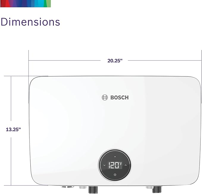 Bosch Thermotechnology Tronic 6100 Electric Tankless Water Heater, 27 kW, White